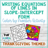 Writing Linear Equations in Slope-Intercept Form Thanksgiv