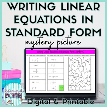 Preview of Writing Linear Equations in Standard Form Digital Activity