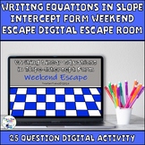 Writing Linear Equations in Slope-Intercept Form Digital W