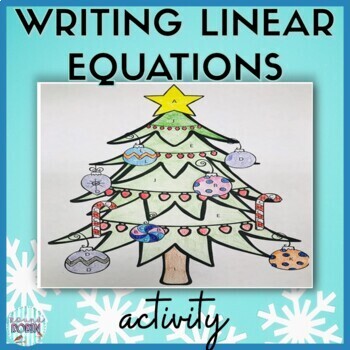 Preview of Writing Linear Equations in Slope Intercept Form Holiday Activity