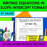 Writing Equations in Slope-Intercept Form Notes & Practice