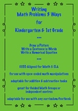 Writing Math Problems 3 Ways for Kindergarten & 1st Grade