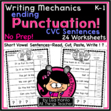 Writing Mechanics | PUNCTUATION (CVC Level) | NO PREP Work