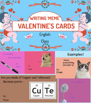 Preview of Writing 'Meme' Valentine Cards (Comedic Writing)
