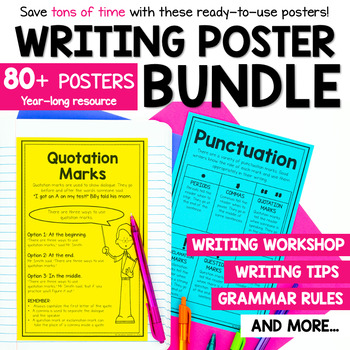Preview of Writing Poster and Anchor Chart Bundle