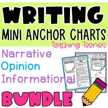 Preview of Writing Mini Anchor Charts Bundle