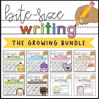 Preview of 1st & 2nd Grade Writing Mini-Lessons | GROWING BUNDLE | Google Slides