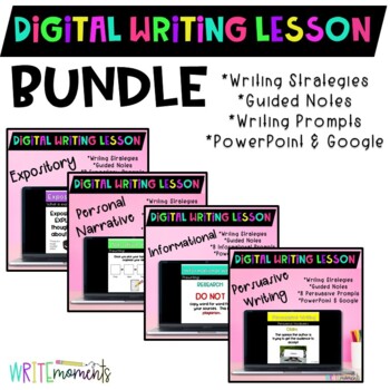 Preview of Writing Mini Lessons and Writing Prompts BUNDLE