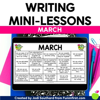 Preview of Writing Mini-Lessons for March