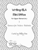 Writing Mini Office for Upper Elementary- BLACK & WHITE version