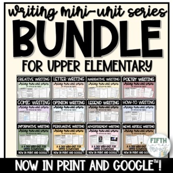 Preview of Writing Mini Unit BUNDLE for Upper Elementary and Middle Grades