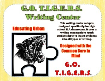 Preview of Writing Mnemonic for High School ELA - G.O. T.I.G.E.R.S.