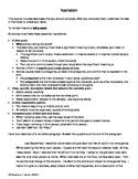 Essay Writing: Narration Handout and Interactive Exercise