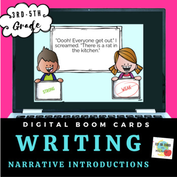 Preview of Writing Narrative Leads- Boom Cards- Distance Learning