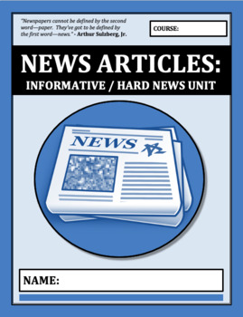 Preview of Writing News Articles: INFORMATIVE NEWS UNIT & ASSIGNMENT