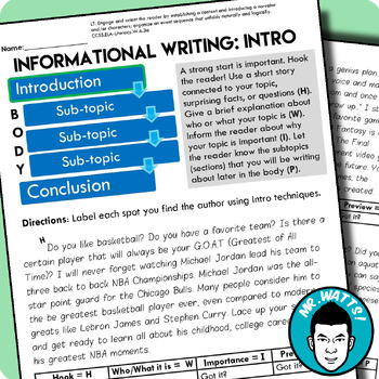 Preview of How To Write Nonfiction: Introductions (Practice + Mentor Texts + Presentation)