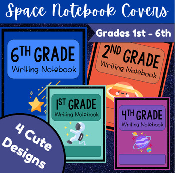 Preview of Writing Notebook Covers | Bright Galaxy / Space
