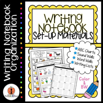 Preview of Writing Notebook Set-Up Printables