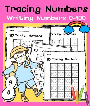 Preview of Writing Numbers 0-100 | Tracing Numbers 0-100 Trace and Free Hand