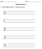 Writing Numbers 0-20: Kindergarten Common Core K.CC.A.3