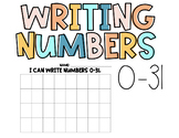 Kindergarten Number Writing 0-31