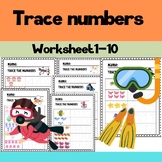 Writing Numbers 1-10 | Tracing Numbers 1-10 | Color Worksh