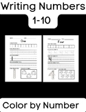 Writing Numbers 1-10 | Tracing Numbers 1-10 | Color by Number