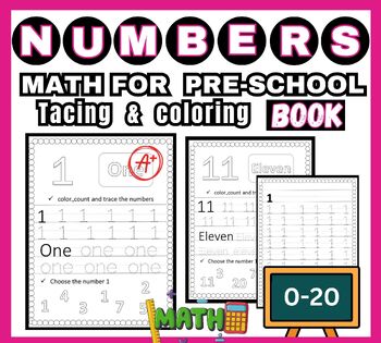 Preview of Writing Numbers 1-20 Workbook Tracing and Formation Practice 40 P of Activities