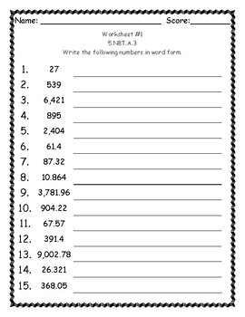 Writing Numbers In Word Form by Maria dos Santos | TpT
