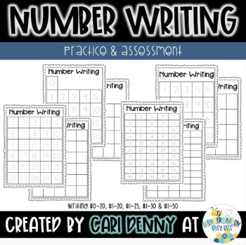 Preview of Writing Numbers: Practice & Assessment | Back to School Student Assessment