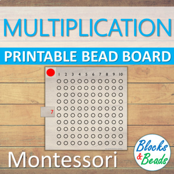 Preview of Montessori: Printable Multiplication Bead Board