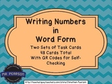 Writing Numbers in Word Form Task Cards - Two Sets 48 Card