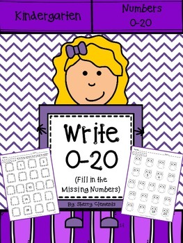 Preview of Writing Numbers to 20 Worksheets
