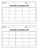 Writing Numbers to 20 - Practice and/or Assessment  FREEBIE
