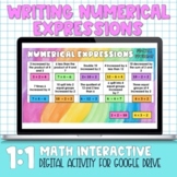 Writing Numerical Expressions Digital Practice Activity