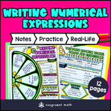 Writing Numerical Expressions Guided Notes with Doodles | 