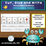 Cut and Write Sentence Building with Pictures Word Cards  