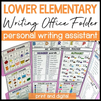 Preview of Writing Office Folders 1st and 2nd Grade Writing Workshop Anchor Chart Scaffolds