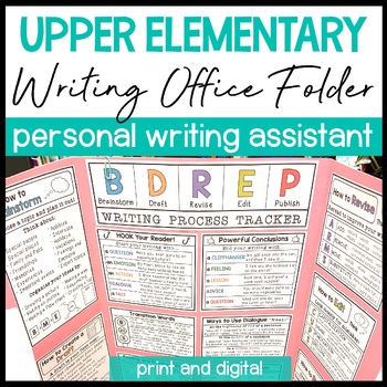Preview of Writing Office Folder 3rd 4th 5th Grade Writing Workshop Anchor Chart Scaffolds 