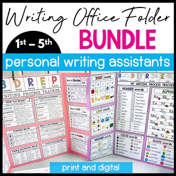 Preview of Writing Office Folders 1st 2nd 3rd 4th 5th Grade Writing Workshop Anchor Charts