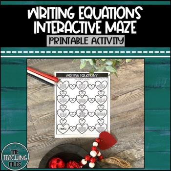 Preview of Writing One and Two Variable Equations Activity | 6th Grade Math CCSS Aligned