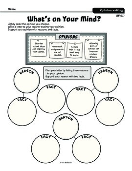 Writing Opinion Pieces on Topics or Texts (Common Core W.4.1) by The ...