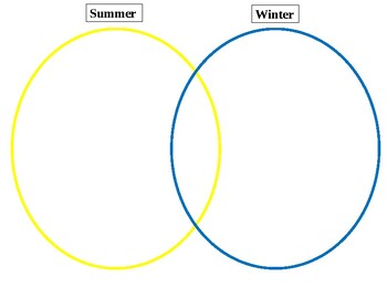 Preview of Writing Organizer & Prompt - Summer v. Winter!