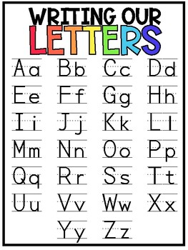 Writing Our Letters / Handwriting Letter Formation Poster by Teach
