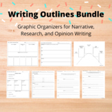 Writing Outline Bundle- Narrative, Research, & Opinion Writing