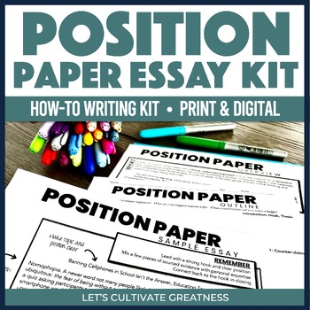 Preview of Argumentative 5-Paragraph Essay Writing - Position Paper Research Project