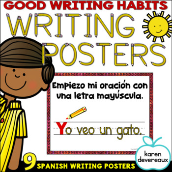 Preview of Writing POSTERS for Writing Sentences --- SPANISH