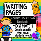 Writing Paper Templates for Writing Centers and Booklets