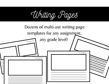 Preview of Writing Pages Horizontal