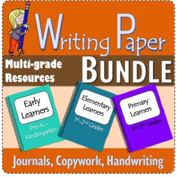 Preview of Writing Paper BUNDLE | Primary | Journal | Handwriting Pre-K and Up!